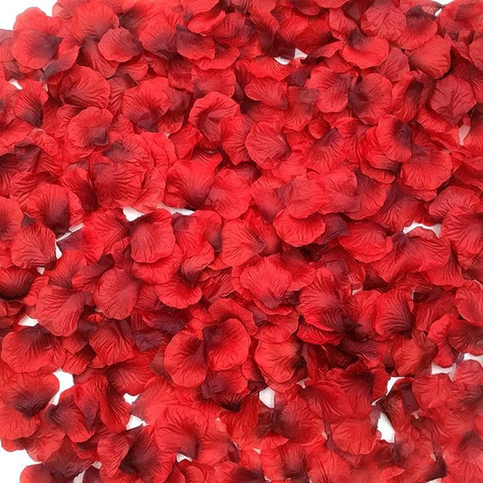 2200 PC Dark-Red Silk Rose Petal Flower Decoration
