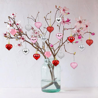 36PC Valentines Day Heart Shaped Ornaments