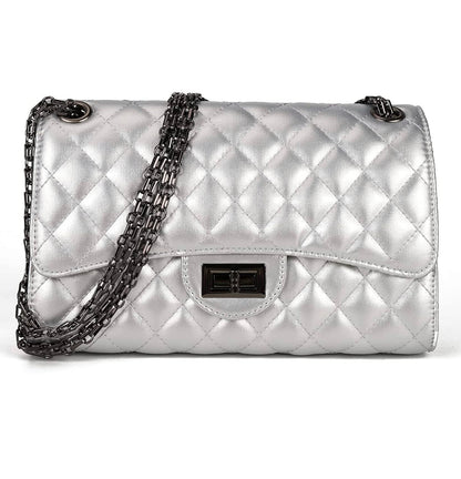 Chain Strap Quilted Crossbody Bag