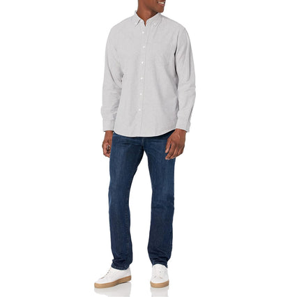 Essentials Men's Regular-Fit Long-Sleeve Pocket Oxford Shirt