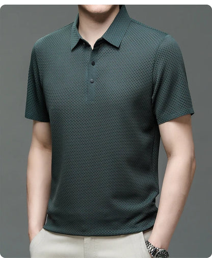 Men's Short Sleeve T-shirt Cool and Breathable POLO Casual Sweat-absorbing