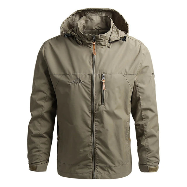 Windbreaker Men Tactical Jacket Waterproof Outdoor Hooded Coat – Knickknax
