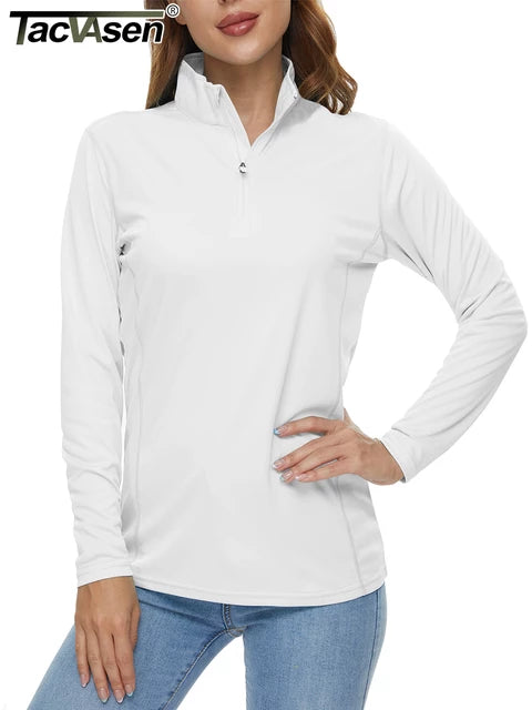 TACVASEN UPF 50+ Quick Dry Long Sleeve T Shirts Womens Anti UV/Sun Protection